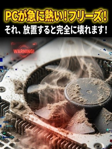 【初心者向け】パソコン内部の掃除方法｜ファン・通気口のホコリ除去｜PCが熱い原因 PCが急に熱い それ壊れる前兆です ファンがうるさい それ内部のホコリかもしれません PCファン掃除の基本を解説 #パソコン #PCファン #パソコン掃除 #PCトラブル