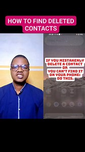 Here is how to find deleted Numbers (contacts) on phones. #phone #Contact #tips | Adesina Sanjo Ogunrinu