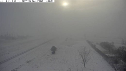 Why snow frequently closes I-35 in northern Iowa