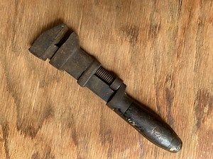 Heirloom Monkey Wrench 8.5" - 1900s Antique Tool With Wooden Handle, Unique Gift for Tool Collectors - Etsy