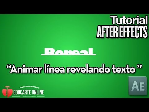 Animar línea revelando texto - Tutorial After Effects