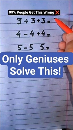 Only Geniuses Solve This! #maths #mathstricks #brainlearning
