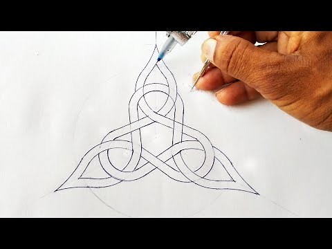 How to Draw a Triangle Celtic Knot / Scroll Saw Pattern