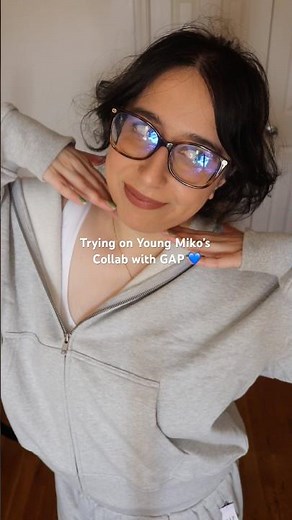 Trying on Young Miko’s collab with GAP #gap #gappartner #youngmiko #howyouweargap #gapcreator