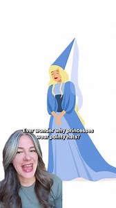 9.2K views · 135 reactions | The iconic pointy princess hat has its origins in the Middle Ages. Watch as Larisa makes the connection between the pointy hats seen in costume stores and real medieval images. Leave your ideas for future Medieval Tymes episodes for Larisa in the comments  P.S. Can you say "iconic conical hat" three times fast? | Getty | Facebook