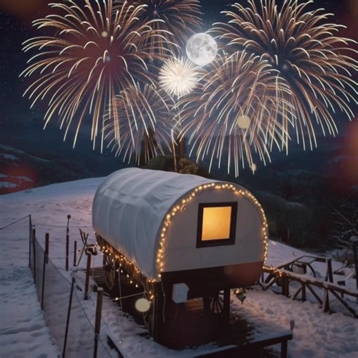 🇷🇴 Zăpadă, liniște, un cer luminat de artificii. ❄️✨ Așa intrăm în 2026. Vă mulțumim pentru încredere, pentru colaborări, pentru fiecare proiect și fiecare vis construit împreună. Anul care vine ne așteaptă cu idei noi, modele noi și experiențe care contează. La mulți ani 2026! — cu recunoștință, echipa nest-wagons.com 🇬🇧 Snow, silence, and fireworks lighting up the sky. ❄️✨ This is how we step into 2026. Thank you for the trust, the collaborations, every project, and every shared vision. Th