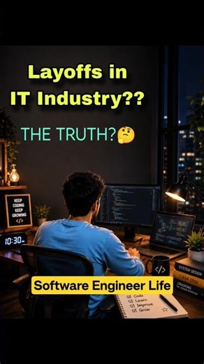 Layoffs in IT Industry, THE TRUTH??🤔 #softwareengineer #layoffs #softwareengineerlife #ytshortsindia