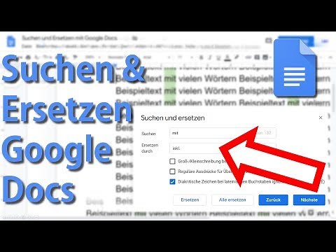 Suchen und Ersetzen in Google Docs - Tutorial