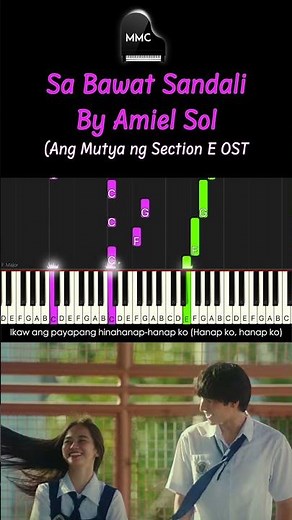 Sa Bawat Sandali by Amiel Sol (Ang Mutya ng Section E OST) piano cover + sheet music + lyrics