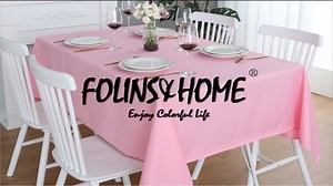 Watch FOLINS&HOME Pink Rectangle Tablecloth on Amazon Live