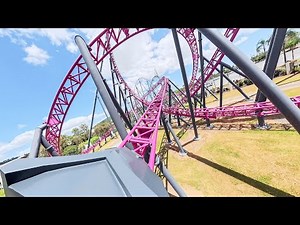 DC Rivals HyperCoaster Front Row POV at Movie World (Tallest Fastest Coaster in Australia)