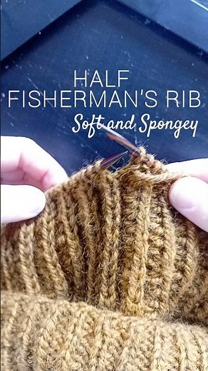 Half Fisherman's Rib #knittingtechniques