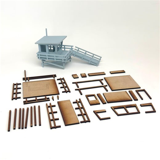 DIY Kit Lifeguard Tower MDF Model - California Beach - Etsy