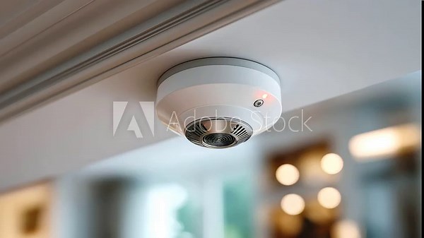 Smoke detector device, fire alarm equipment, home safety installation, residential protection measure, ceiling mounted system, security warning device, emergency detection tool, de