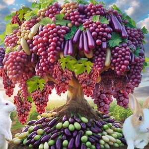 Unique technique of growing eggplant with grapes fruit using Aloe Vera | Garden Tree