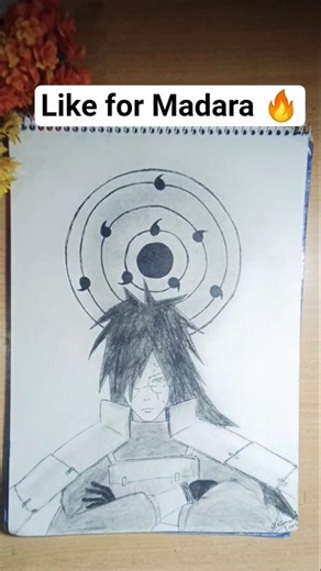 Drawing of Madara Uchiha 🔥#sketching #animeart #madarauchiha #madara #narutoshippuden #art #shorts