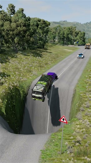 Massive Pit vs Cars – Will They Survive BeamNG Drive