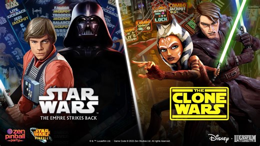 Star Wars™ Pinball: Episode V The Empire Strikes Back and Star Wars™ Pinball: Clone Wars are now available in Zen Pinball Party! Lead the Rebellion against Darth Vader or join Anakin Skywalker and Ahsoka Tano to stop the advancing Dark Side. Check them out here: https://bit.ly/PlayZenPinballParty #starwarspinball #applearcade | Zen Studios