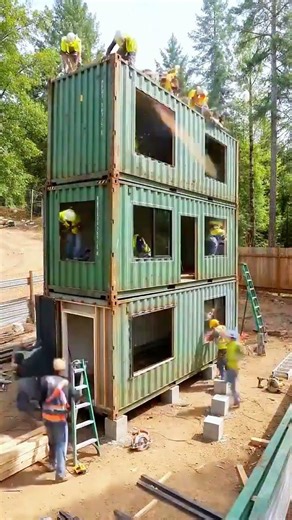 见证集装箱改造全过程，造型自由颜值逆袭太惊艳💯 #集装箱房屋 #集装箱别墅 #集装箱设计 #集装箱生活