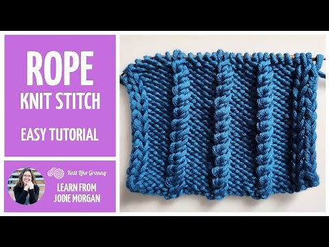 Rope Stitch Knitting For Beginners | How To Knit The Rope Stitch | Knitting Stitches