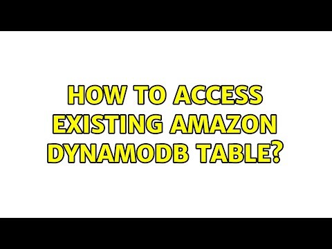 How to access existing Amazon DynamoDB Table?