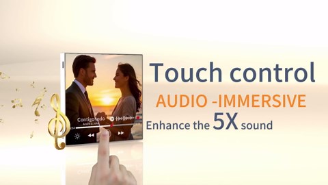 【Updated Version】 Customizable Music Refrigerator Magnet with 120mm Touch - Controlled Metal Frame, 9H Playtime, 30D Standby, Hi - Fi Sound - Ideal for Parties & Gifts(Template 04)