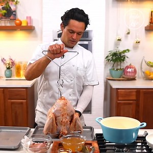 203K views · 1K reactions | Deep Fried Turkey With Dressing Balls and Gravy | Amazing Chef | Facebook