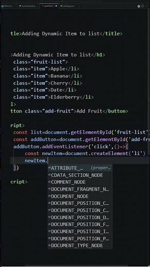 Adding Dynamic DOM #coding #frontendcourse #programming #computerscience #javascript