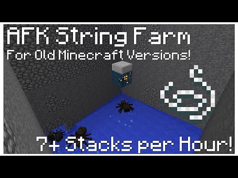 AFK String Farm Tutorial For Old Minecraft!