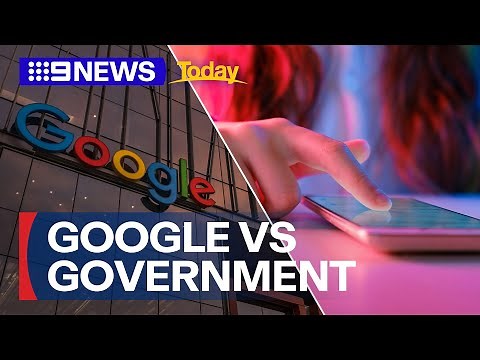 Google threatens to sue Australian Government over proposed under-16s YouTube ban | 9 News Australia