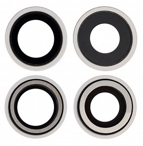 Camera Lens Glass with Frame for Apple iPhone 12 White