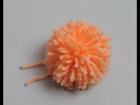 How to Make a Pom Pom Using a Piece of Cardboard