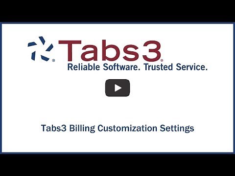 Tabs3 Billing Customization Settings