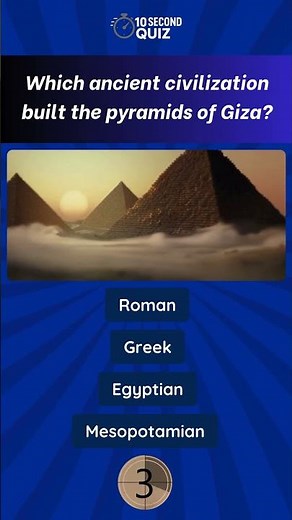Who Built the Pyramids of Giza? 🏜️ | #AncientCivilizations #10SecondQuiz