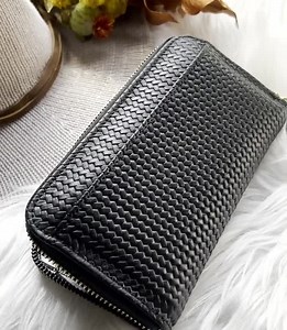 Handmade Leather Accordion Wallet: Zip Around Sustainable Wallet - Etsy