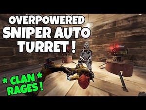 RUST | ABUSING PLAYERS with the *BROKEN* BOLT ACTION AUTO TURRET BUSH SNIPER! *Clan Rages*