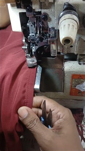 Perfect Waist Elastic Attachment with Overlock Machine #shorts #viral #sewing #machine