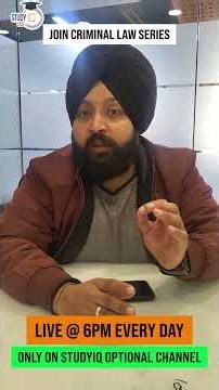 UPSC Law Optional Game Changer 🔥 Criminal Law Series LIVE Every Day! #upsc #lawoptional