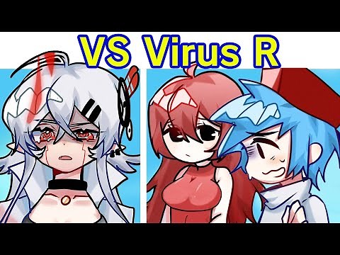 Friday Night Funkin' VS Virus R FULL WEEK + Cutscenes (FNF Mod/Hard) (Cute Character/GF/BF)