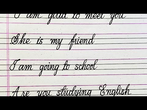simple sentences for Cursive handwriting practice // simple cursive writing sentences for kids