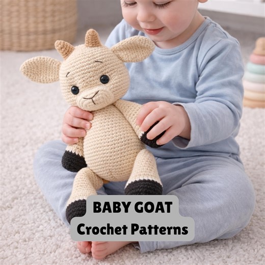 Baby Goat Crochet Patterns, Farm Goat Amigurumi, DIY Crochet Plush Scheme, Plush Goat Amigurumi Toy, Little Goat Amigurumi Patterns - Etsy Australia