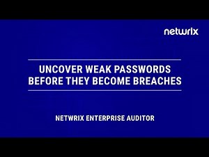 Netwrix Enterprise Auditor Weak passwords report demo