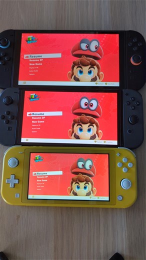 Super Mario Odyssey- Nintendo Switch 2 vs Switch OLED vs Switch Lite Speed Comparison
