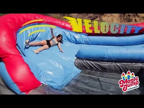 Velocity | U Curve Inflatable Water Slide | Magic Jump, Inc.