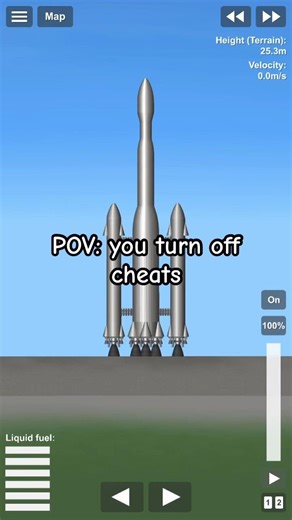 When you turn off cheats #spaceflightsimulator #sfs #space #rocket #shorts