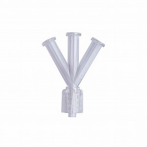 [Hot Item] Medical Union Cross Pipe Fitting One Male Luer to Three Female Luer Lock Four-Way Connector, 4 Channels Four Way Joint Junction Connection Adapter
