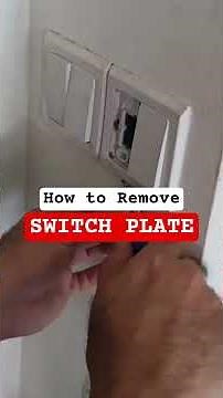 DIY how to Remove Switch Plate