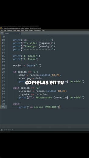 Cree una BATALLA RPG en Python desde CERO 🐍