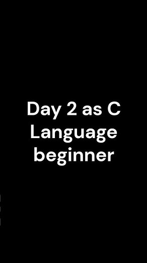 Day 2: I Finally Understood C Variables! 💻 #coding #clanguage