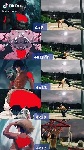 Rutina de Ejercicios Inosuke para Mejorar tu Físico